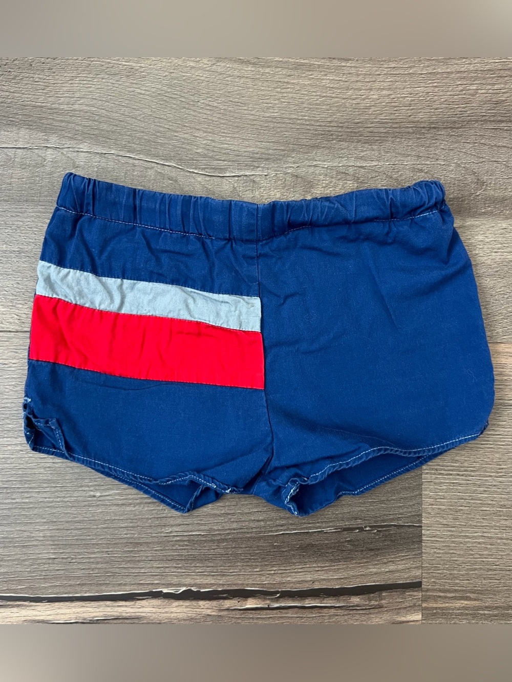 Vintage Toddler Colorblock Swim Shorts - Blue/Red/Grey - Size 3T
